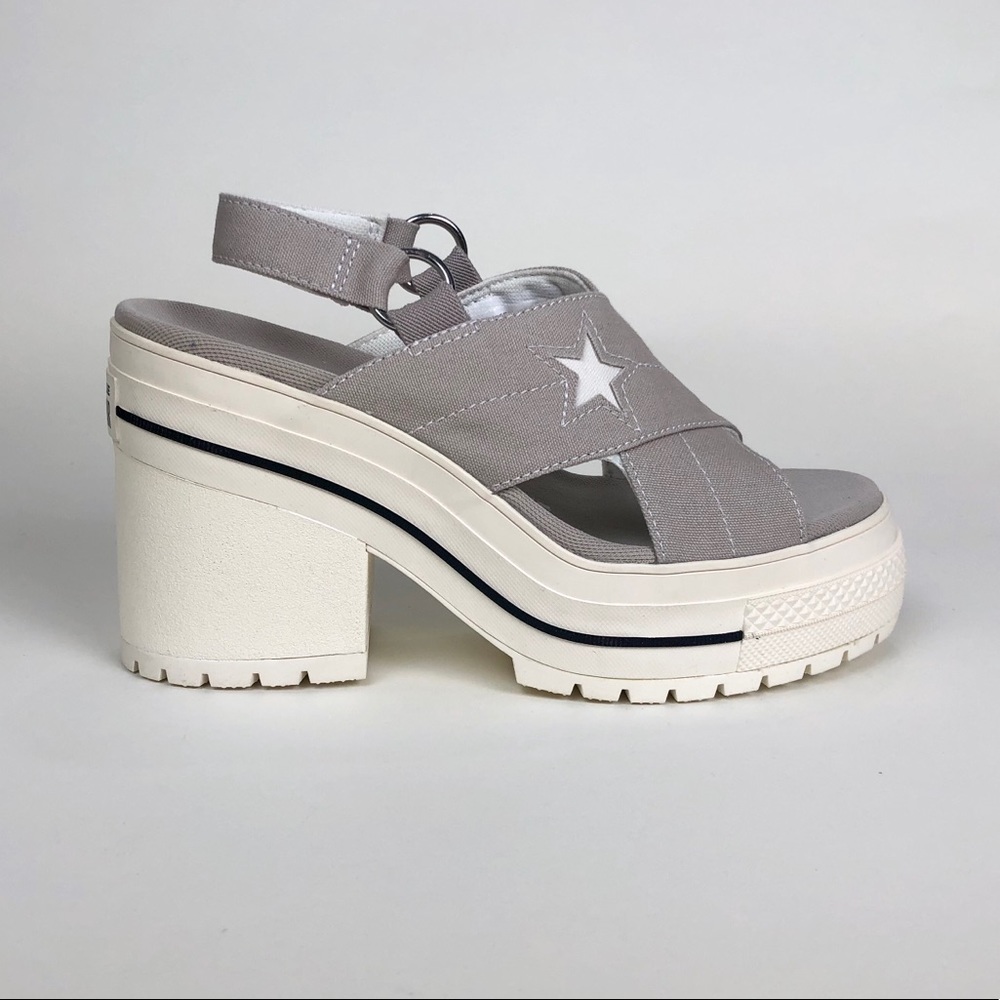 Converse Ctas One Star Boardwalk Strut Heels Egret - Picture 3 of 7